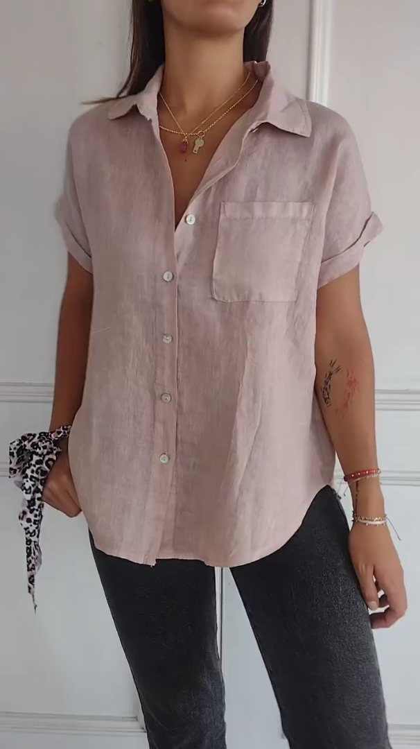 2026 New Women's Casual Cotton Linen Shirt