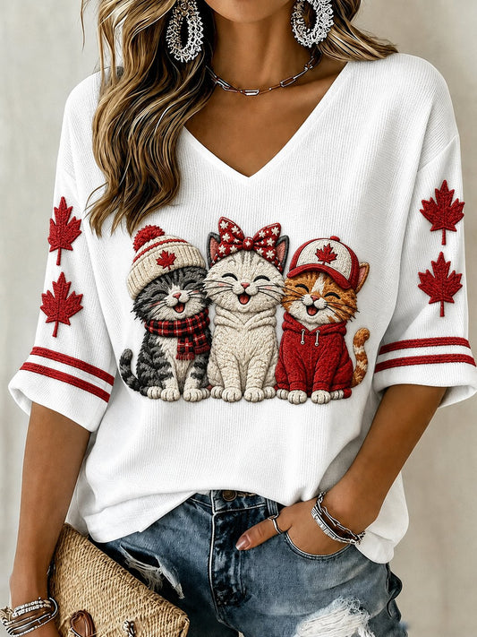 Women's Canadian Animal Print T-shirt