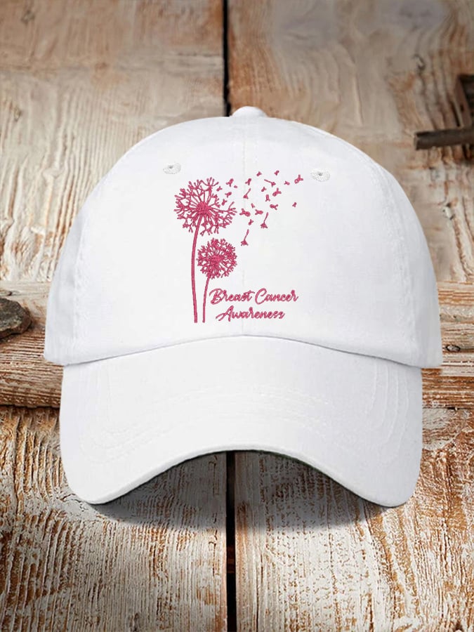 Retro Breast Cancer Awareness Print Baseball Cap
