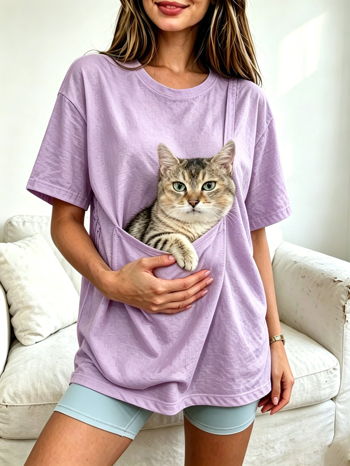 Women's Inspirational Print Crew-Neck Top