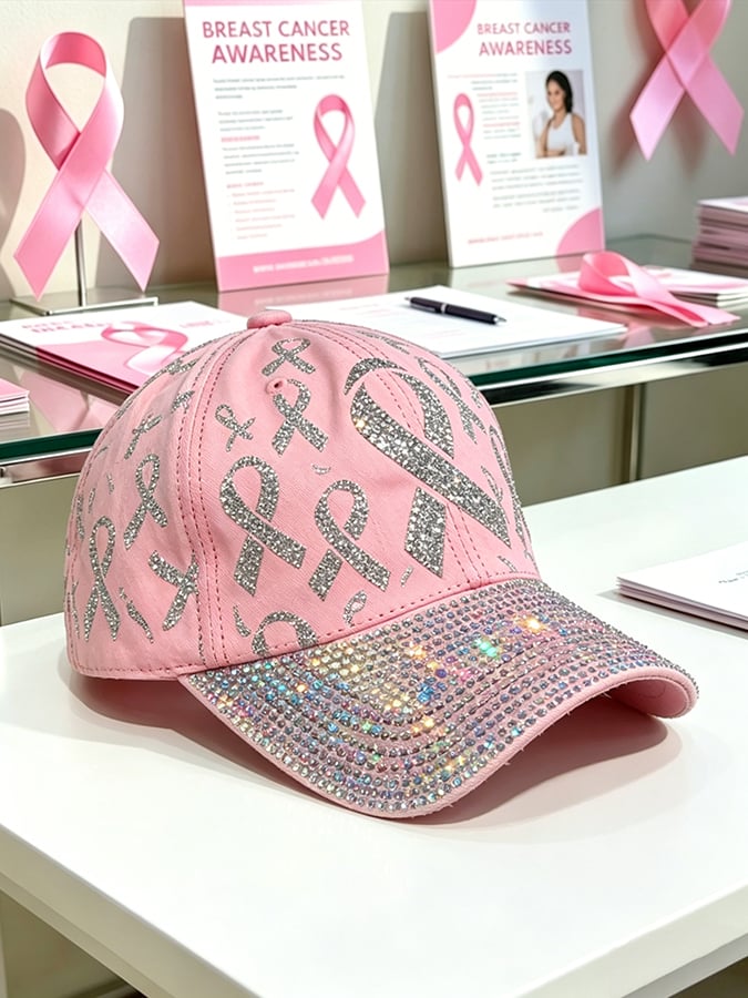 Breast cancer Print Cap