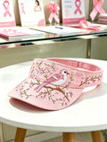 Breast Cancer Flowers and Birds Printed Tennis Caps