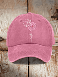 Unisex Breast Cancer Faith Print Baseball Cap