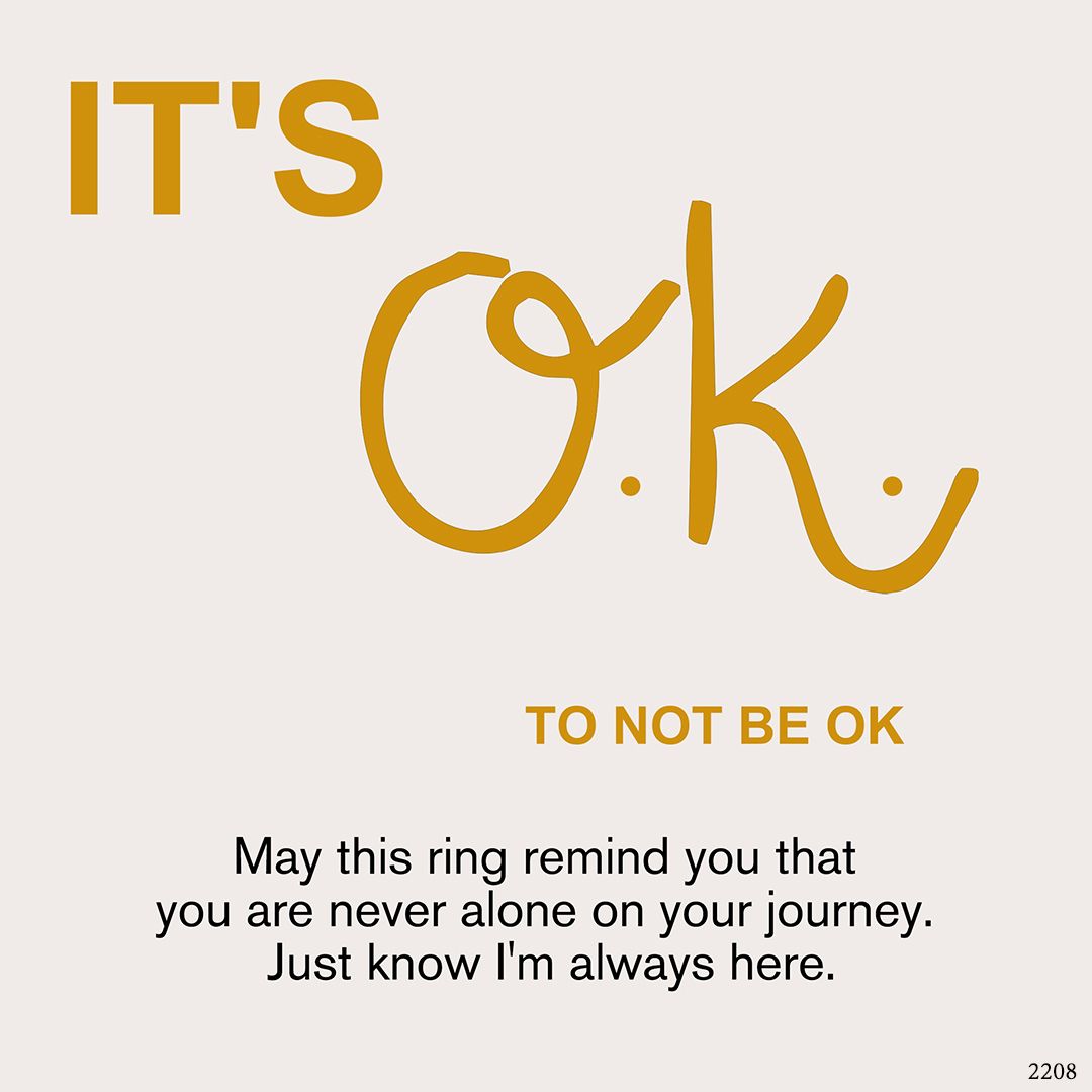 Breast Cancer Awareness-It is ok to not be ok Pink Heart Ribbon Bracelet