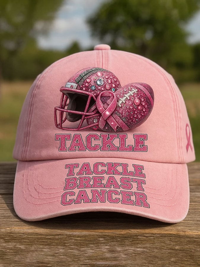 Unisex Breast Cancer Print Casual Hat