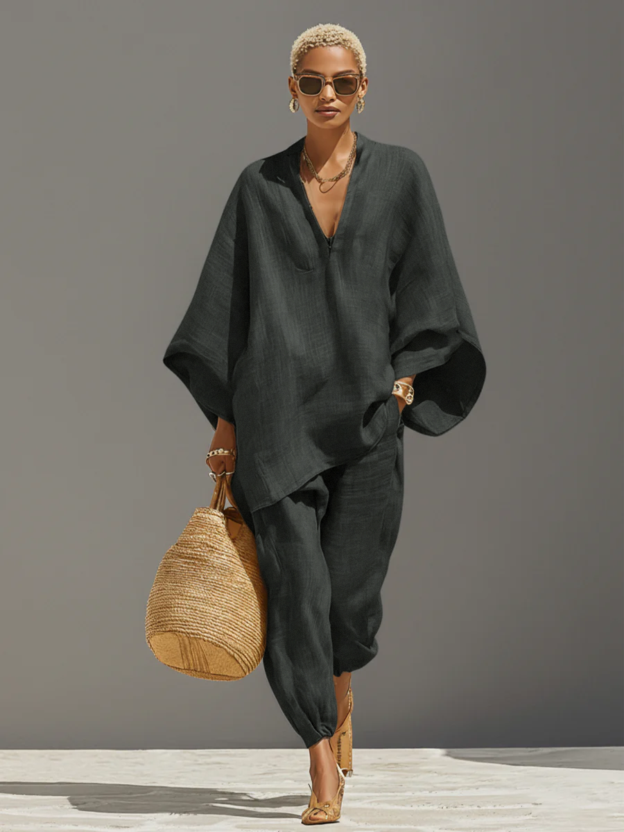 2026 Women's Neutral Linen Set