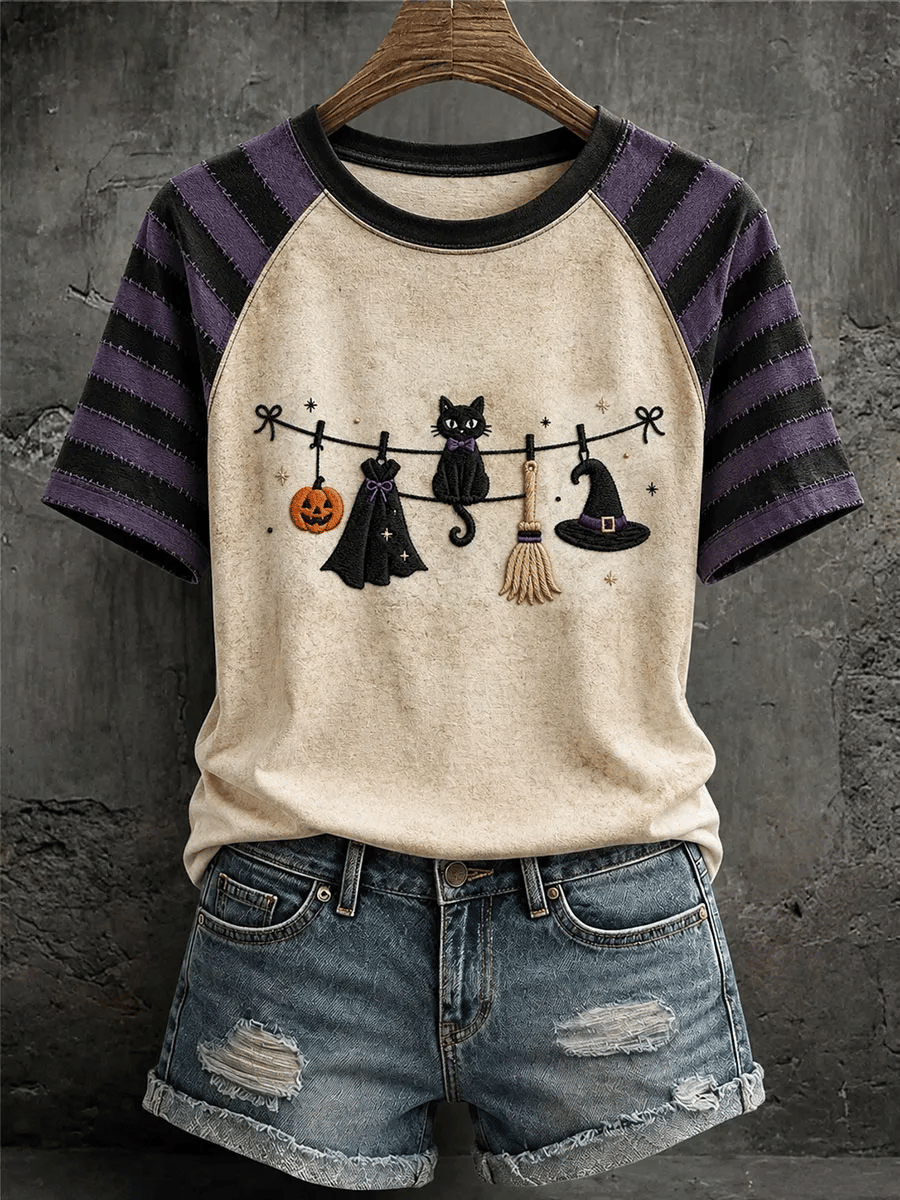Women's Halloween Print Casual T-shirt