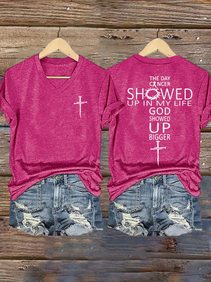 Women's Breast Cancer Awareness Graphic Casual T-Shirt