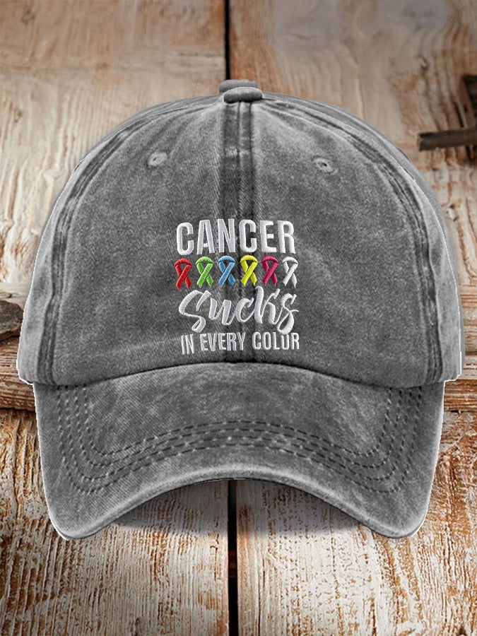 Cancer Awareness Ribbon Cap