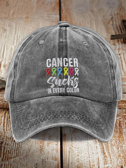 Cancer Awareness Ribbon Cap