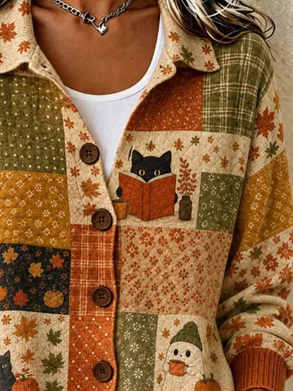Women'S Casual Printed Cardigan