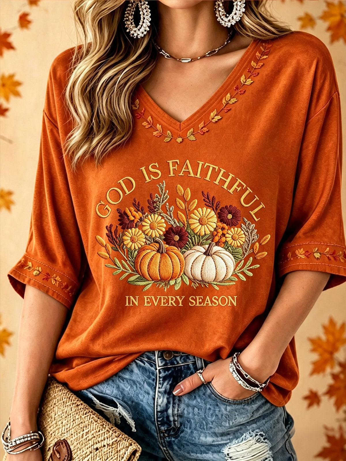 Women's Autumn Printed Casual Top