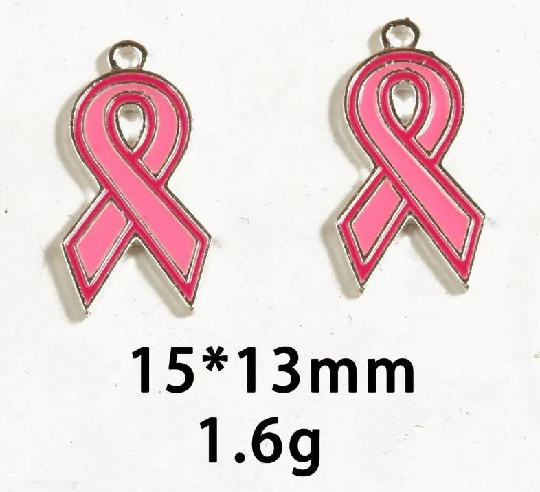 Breast Cancer Awareness Warrior Pink Alloy Pendant Accessory(Two Pack)