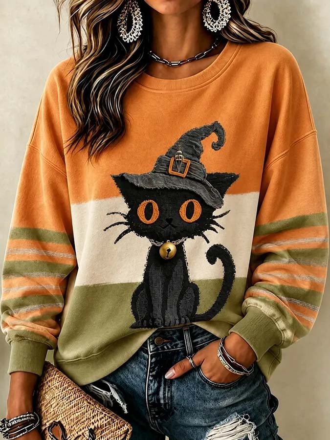 Women'S Casual Printed Sweatshirt