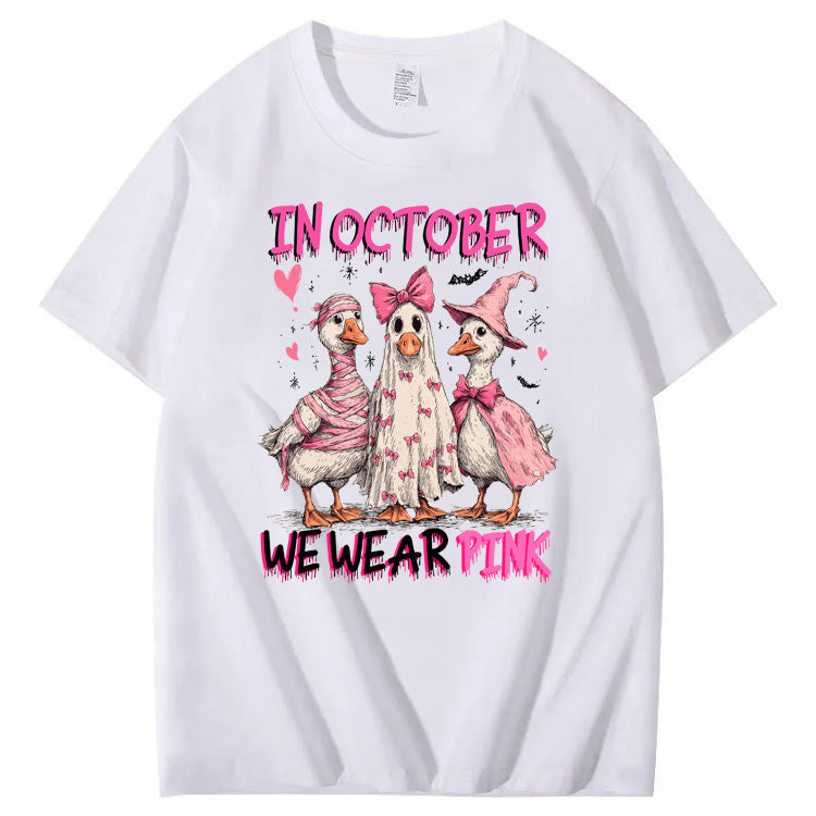In October We Wear Pink  Pattern100% Cotton T-Shirt