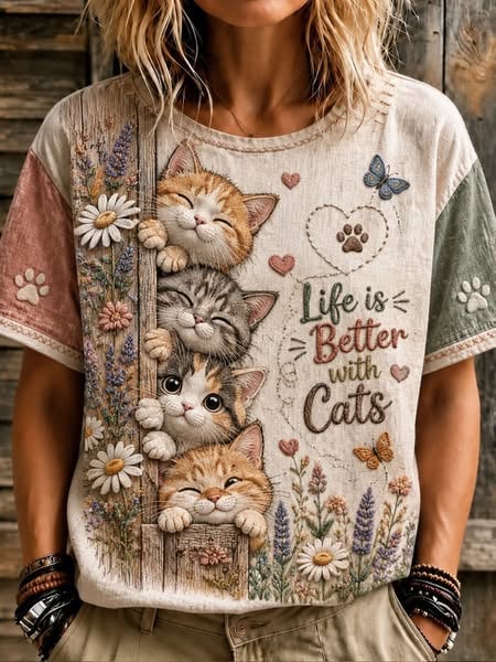 Women's Casual Animal Print T-Shirt