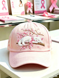 Unisex Pink Floral Print Hat