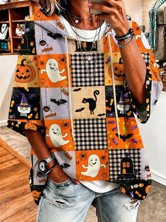 Women's Halloween Print Hoodie
