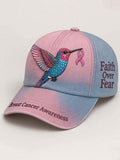 Unisex Breast Cancer Print Casual Hat