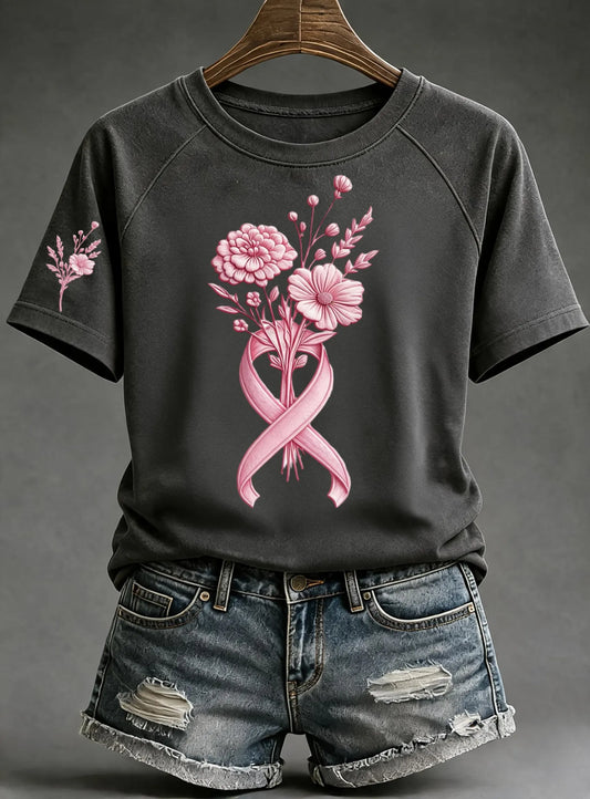 Women'S Breast Cancer Awareness Cotton T-Shirts