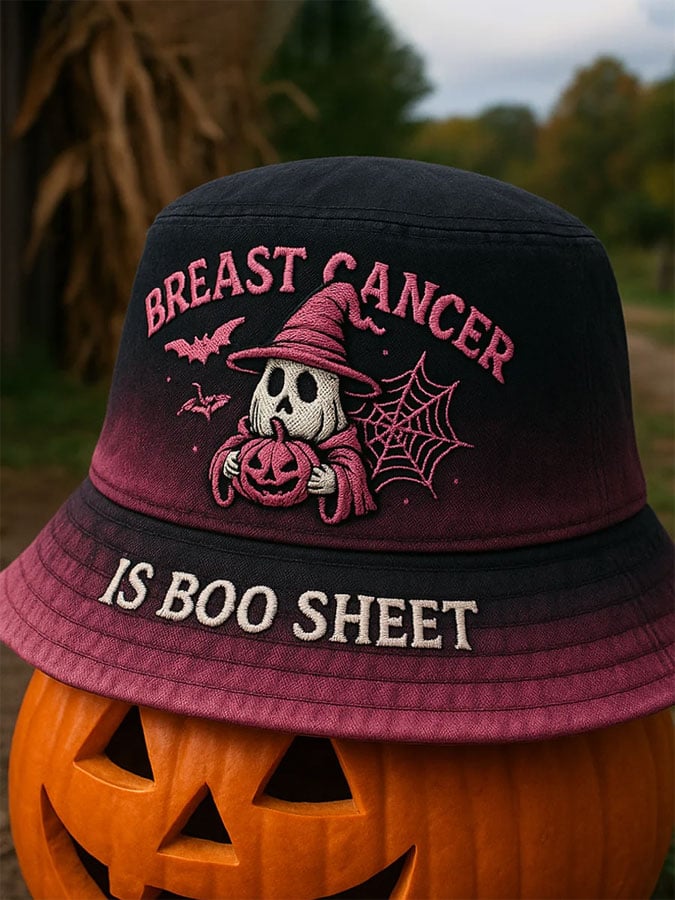 Unisex Breast Cancer Printed Bucket Hat