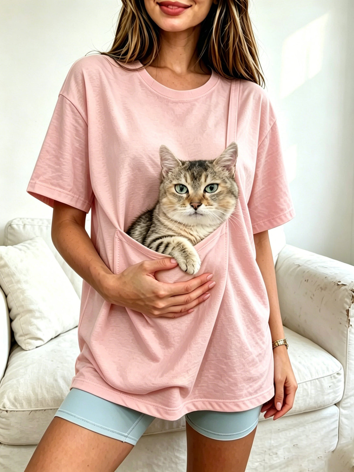 Women's Inspirational Print Crew-Neck Top