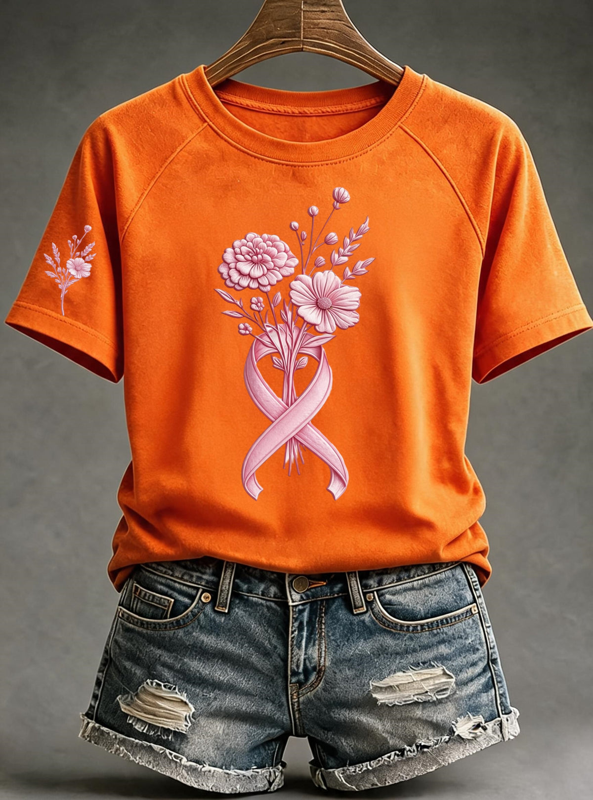 Women'S Breast Cancer Awareness Cotton T-Shirts