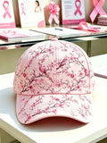 Pink Plaid Print Cap