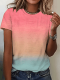 Women's Awareness Breast Cancer Printed Short-Sleeved T-Shirt