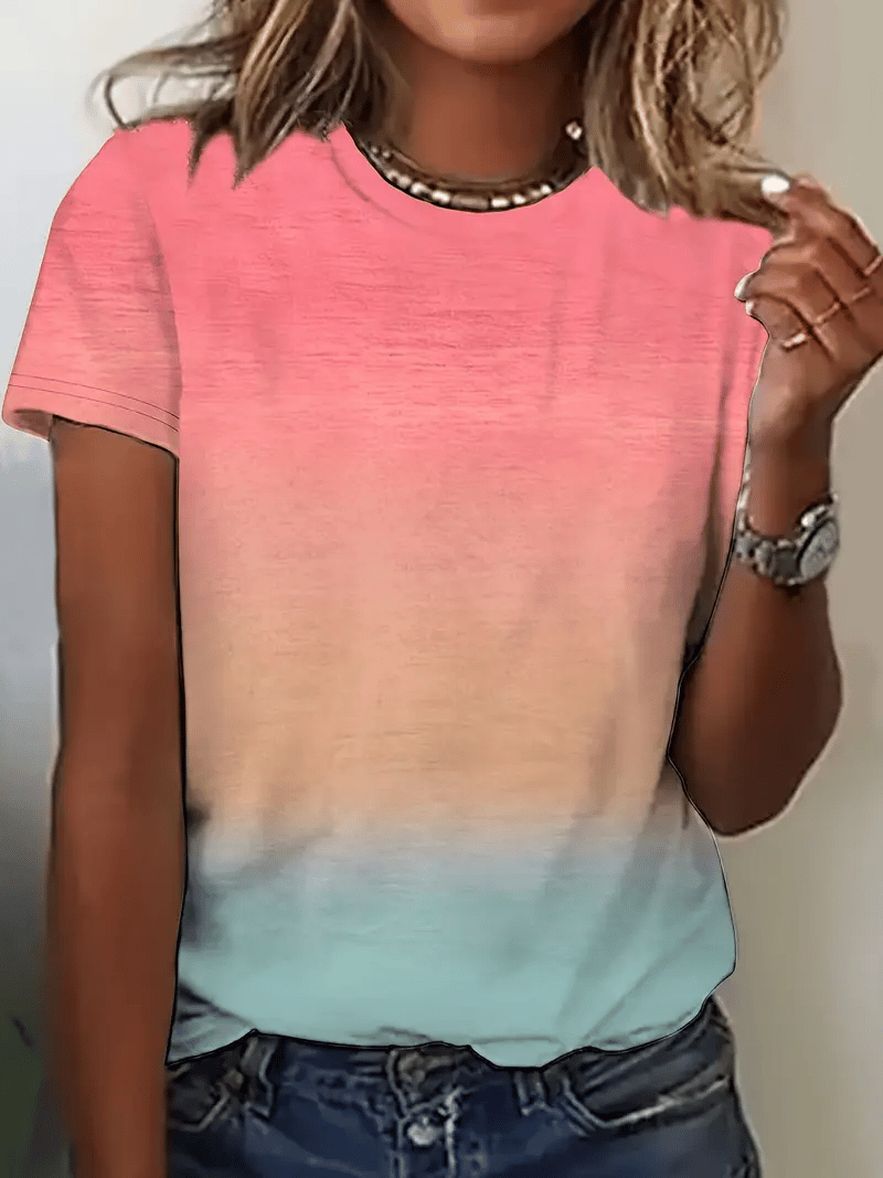Women's Awareness Breast Cancer Printed Short-Sleeved T-Shirt