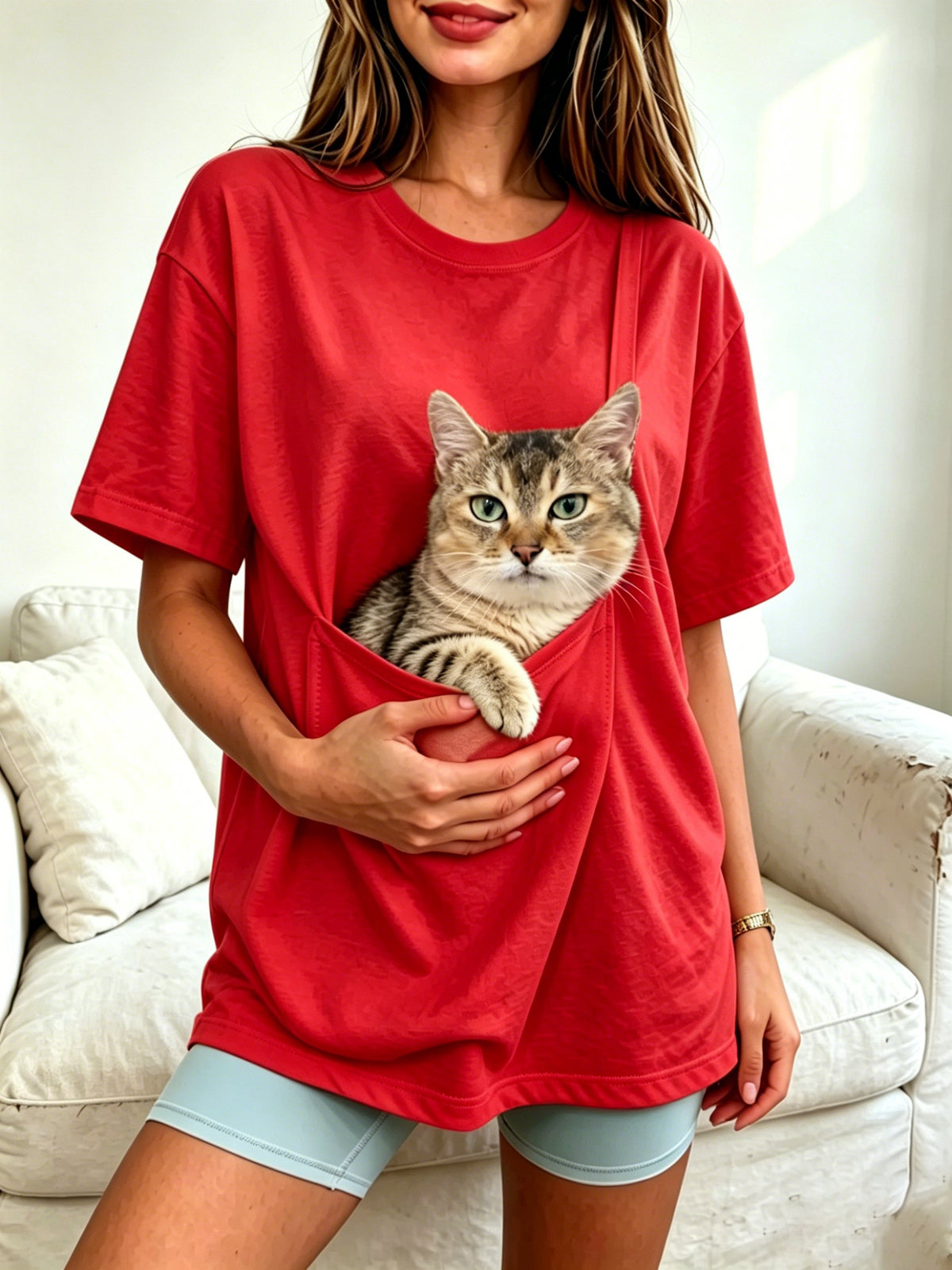 Women's Inspirational Print Crew-Neck Top