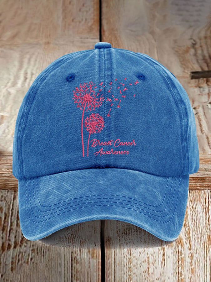 Retro Breast Cancer Awareness Print Baseball Cap