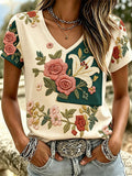 Women's Casual Print Short-Sleeve T-Shirt
