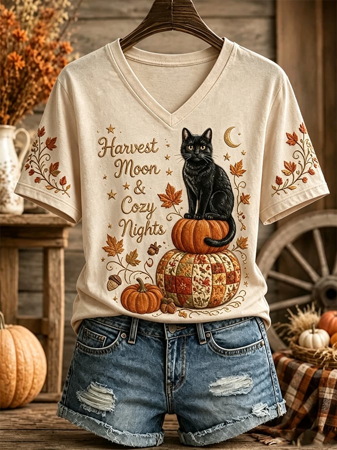 Women's Casual Autumn Printed T-Shirt