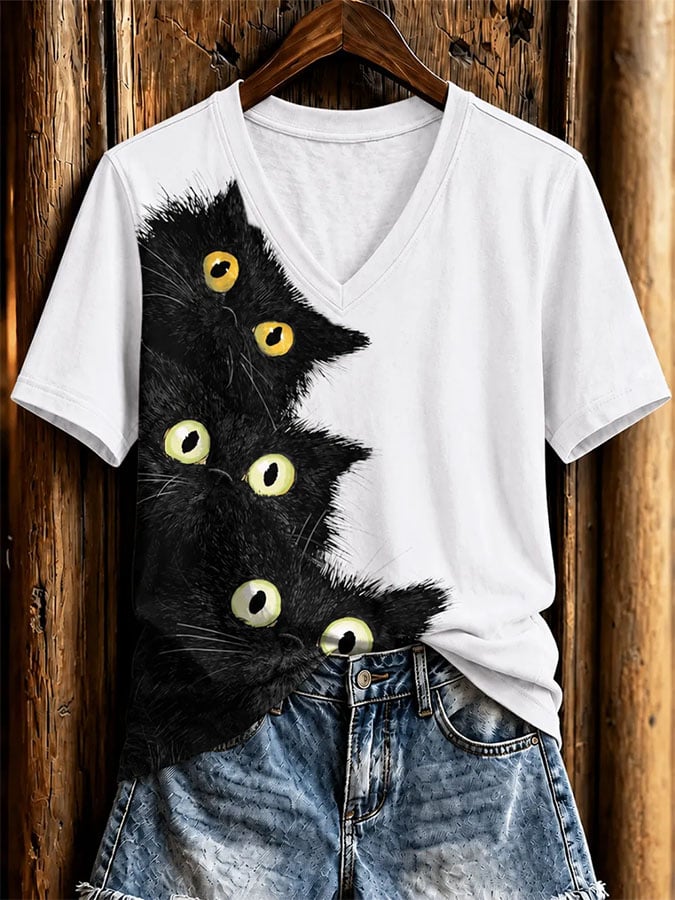 Women's Casual Print Short-Sleeve T-Shirt