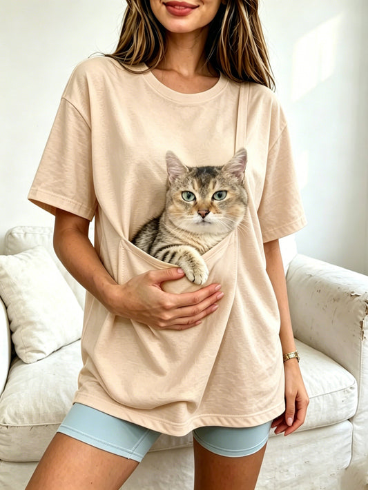 Women's Inspirational Print Crew-Neck Top