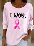 Women's Breast Cancer Survivor Print Knitted Top
