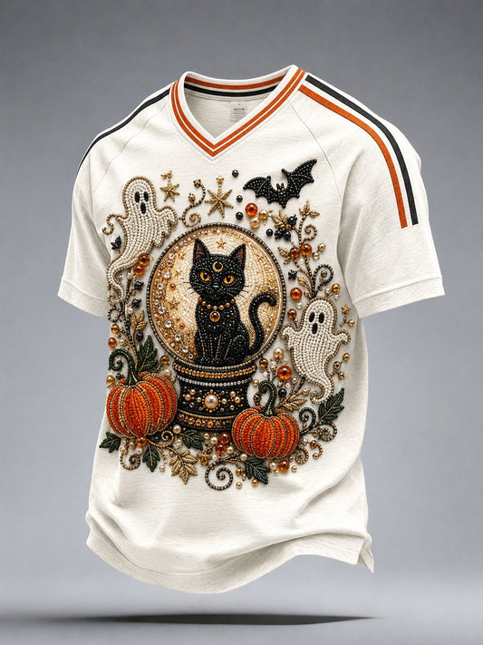 Men's Autumn Halloween Fun Casual Print T-Shirt