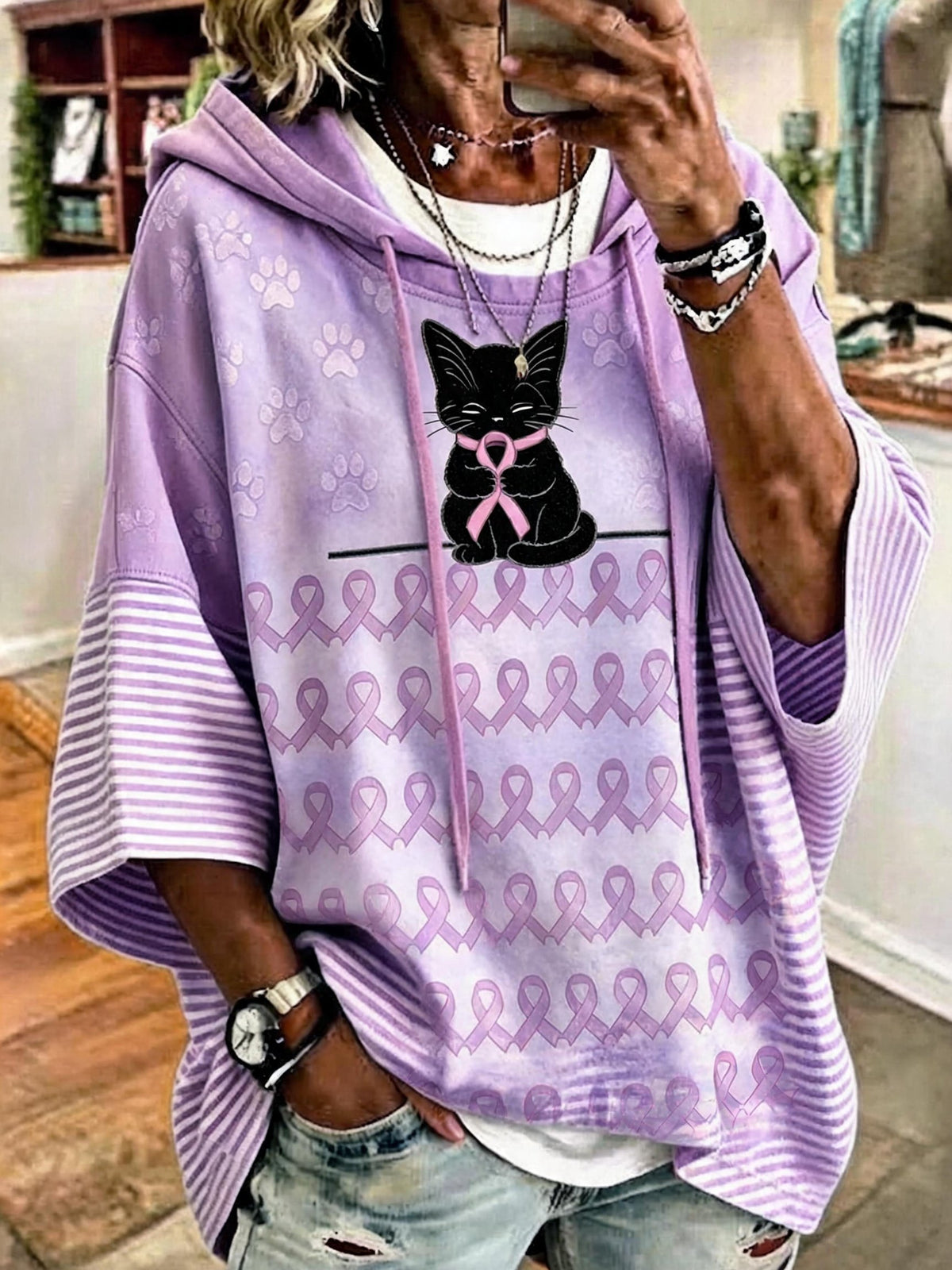 Women's Casual Print Hoodie