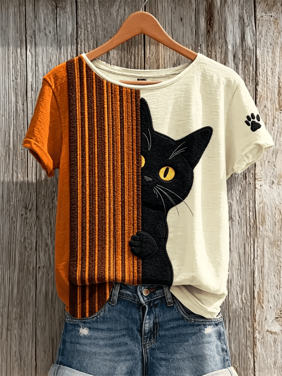 Women's Animal Cat Print Casual T-shirt
