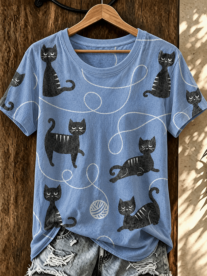Women's Casual Print Short-Sleeve T-Shirt