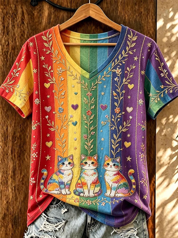 Women's Rainbow Pride Month Print Top