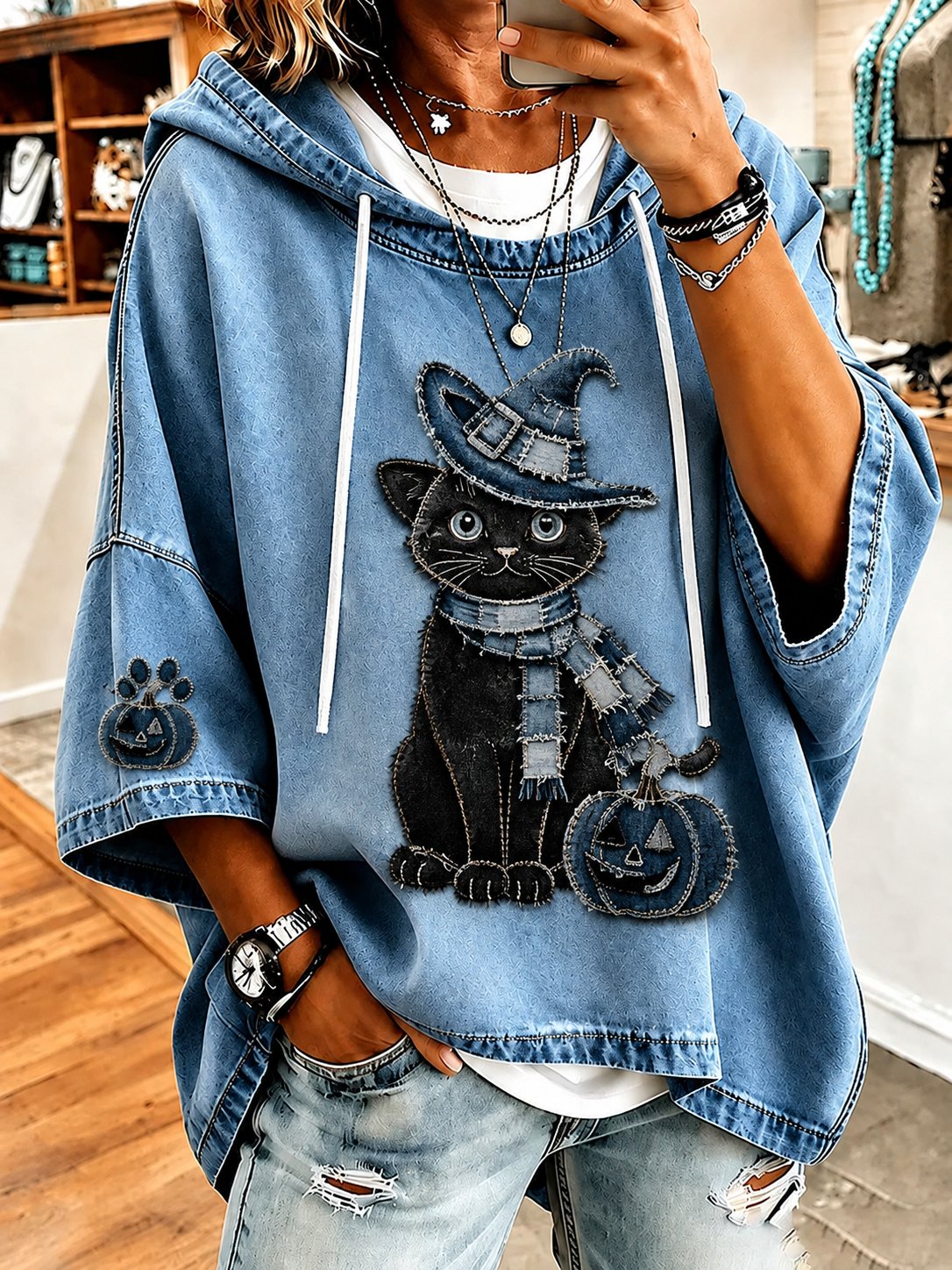 Women's Casual Animal Print Hoodie