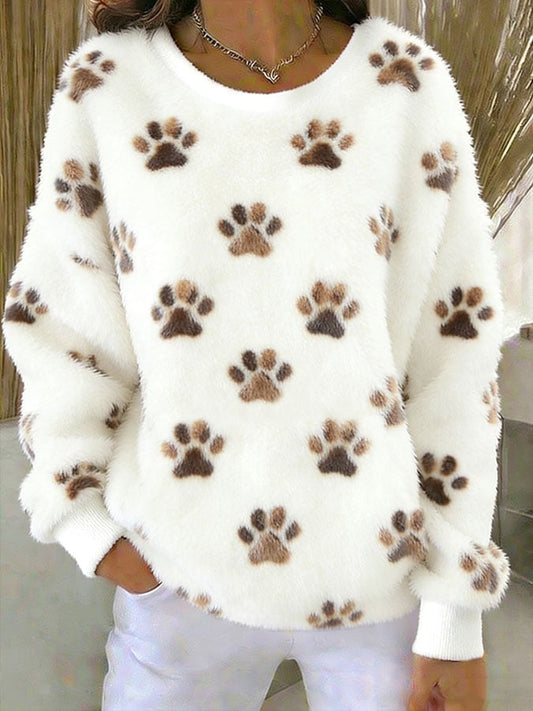 Women's Paws Print Sweatshirt