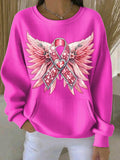 Women's Breast Cancer Awareness Print Comfort Sweatshirt