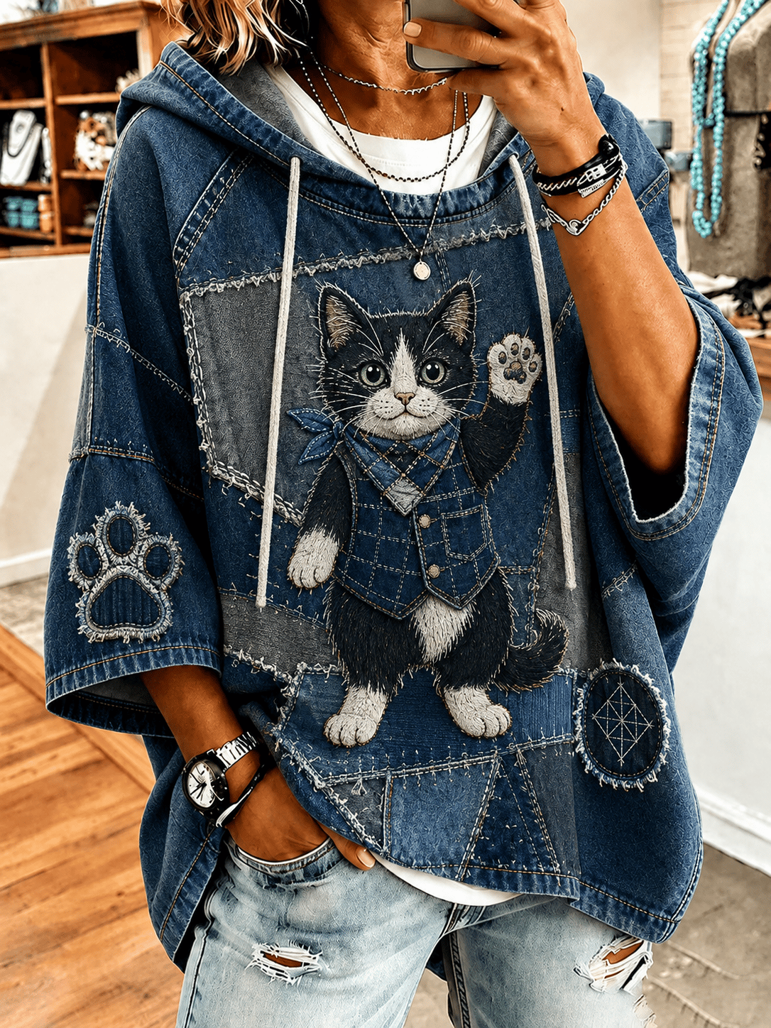 Women's Casual Animal Print Hoodie