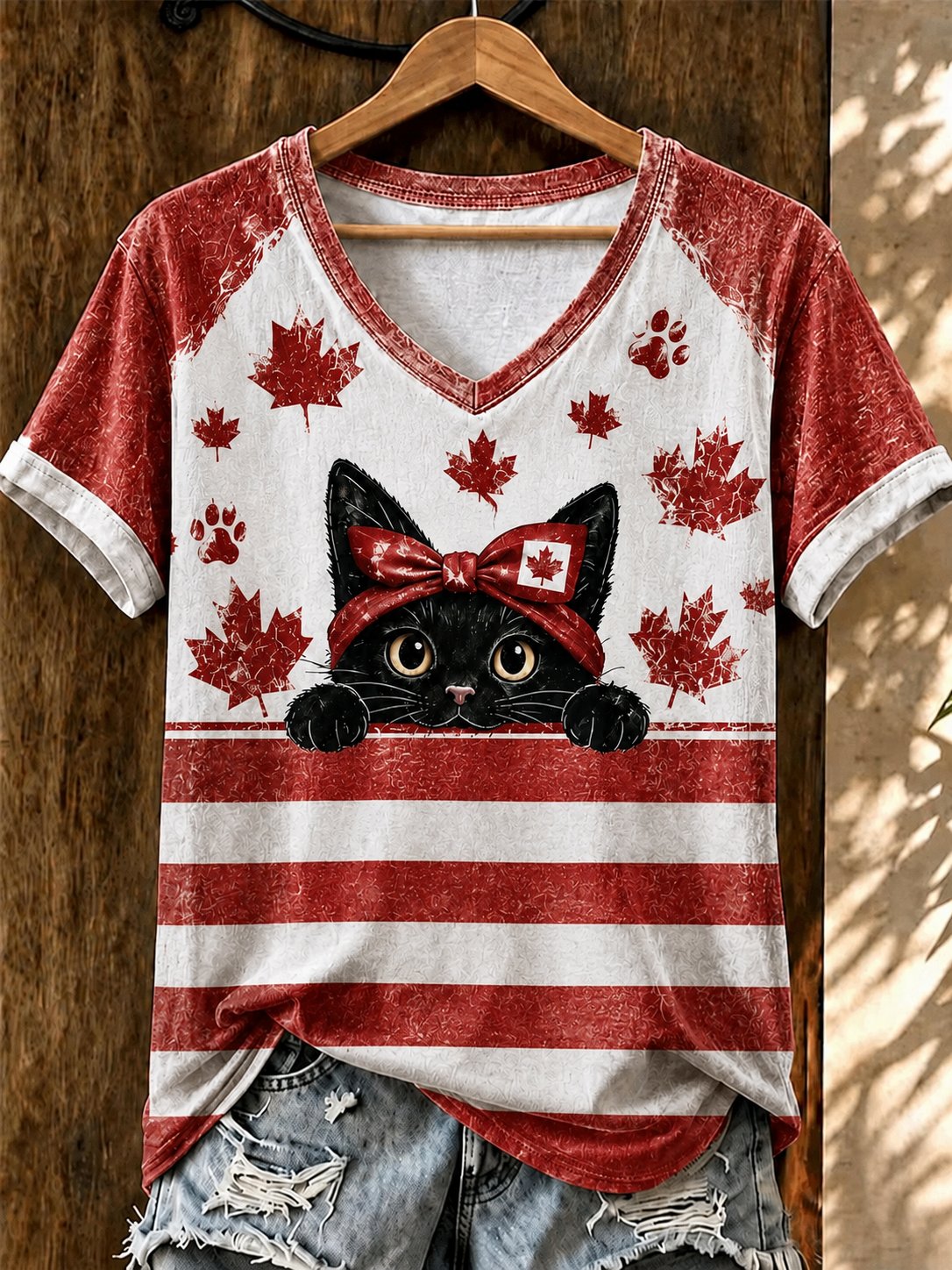 Women's Canadian Animal Print T-shirt