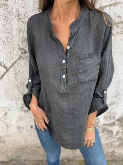 Women's Casual Linen Blouse Top