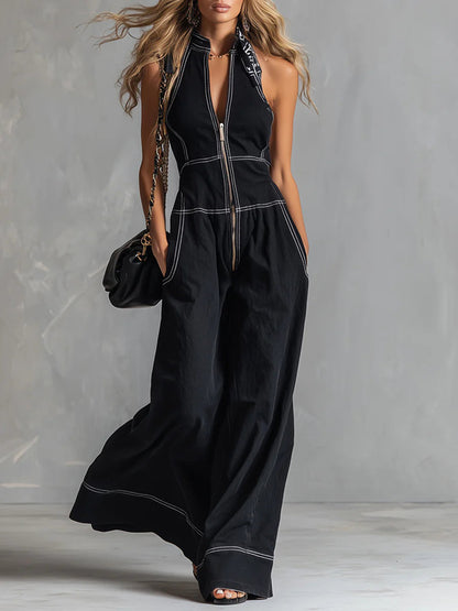 🔥 Casual Zippered Cotton Jumpsuit — The Ultimate Everyday Must-Have
