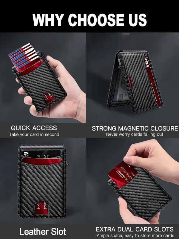Slim wallet with large card capacity